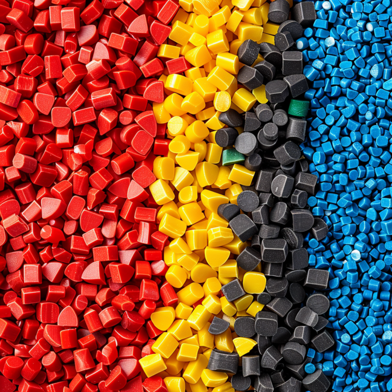 PC ABS compound pellets displayed